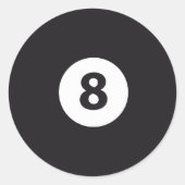 Billard 8 ronde sticker (Voorkant)