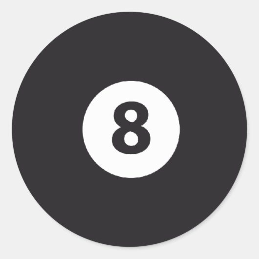 Billard 8 ronde sticker (Voorkant)