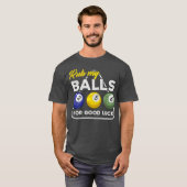 Billard Biliard Pool Snooker Rub my Balls  Gift T-shirt (Voorkant volledig)