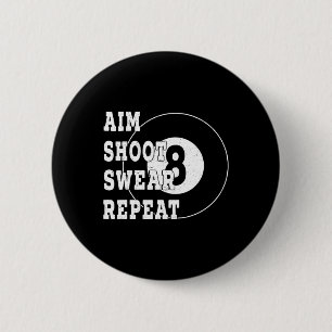 Billard Biljart 8 Acht Ball Retro Snooker Tafel Ronde Button 5,7 Cm