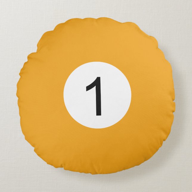 Billard Boul #1 Rond Kussen (Voorkant)