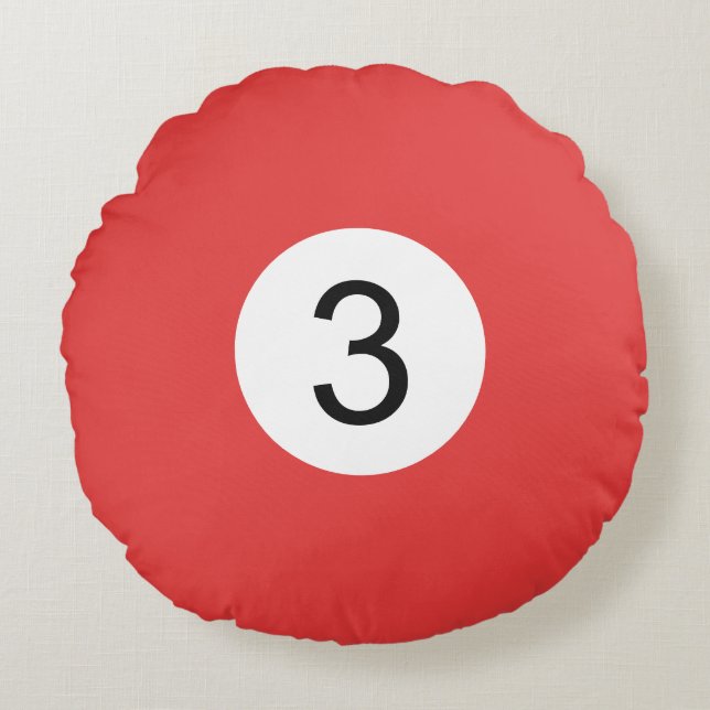 Billard Boul #3 Rond Kussen (Voorkant)