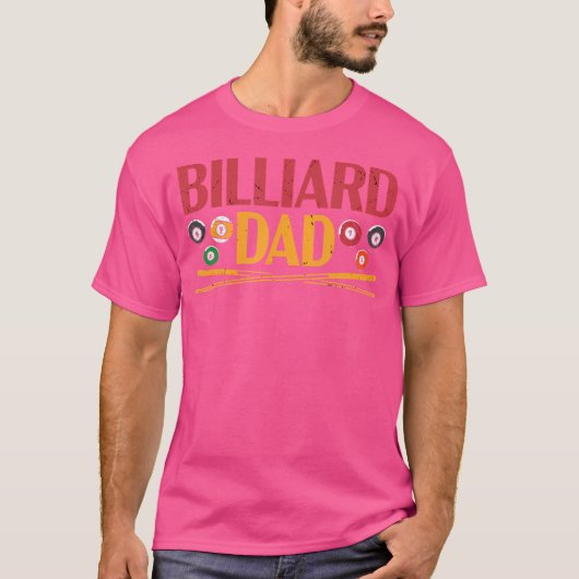 Billard Dad 8 Ball Pool Players Shooter Master Bil T-shirt (Voorkant)