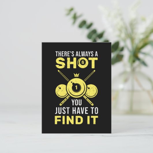 Billard Koning Grappige 8 Bal Quote Briefkaart (Staand voorkant)