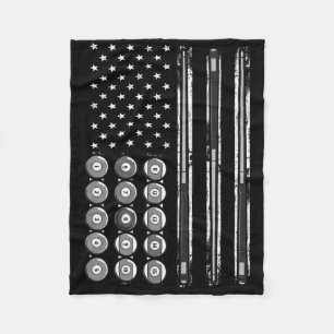 Billard Verenigde Staten Vlag Pool Biljart Fleece Deken
