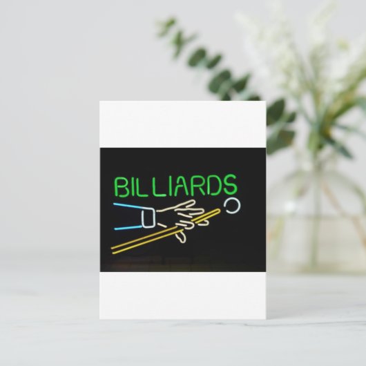 billards briefkaart (Staand voorkant)