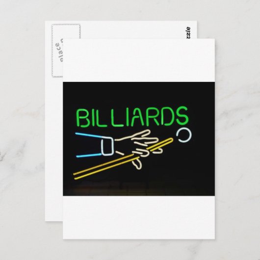 billards briefkaart (Voorkant / Achterkant)