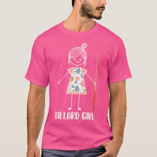 Billards Meisje 8-Ball Pool Biljart T-shirt
