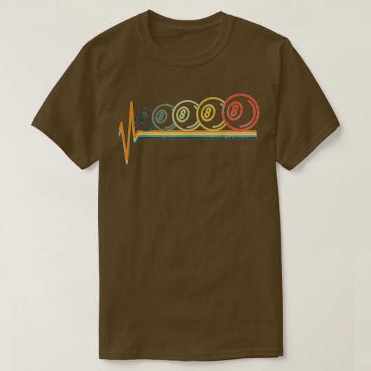 Billards Pool Acht 8 Heartbeat Gifts T-shirt (Design voorkant)
