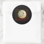Billards Ronde Sticker (Tas)