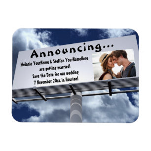 Billboard Aankondiging Save the Date Magneet