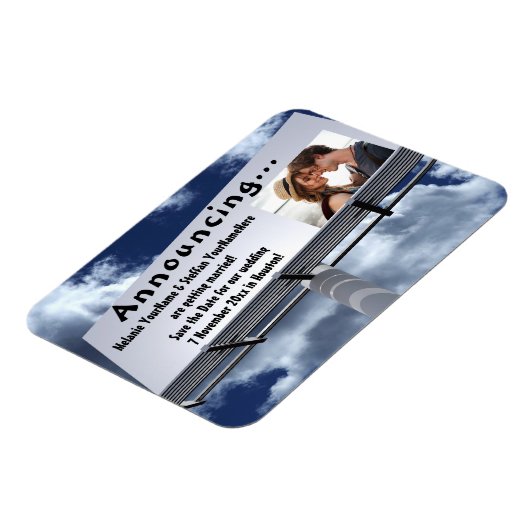 Billboard Aankondiging Save the Date Magneet (Linkerzijde)