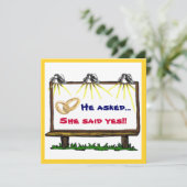 Billboard Announcement Engagement Party Kaart (Staand voorkant)