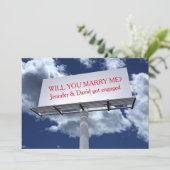 Billboard - Engagment Party Invitation Kaart (Staand voorkant)