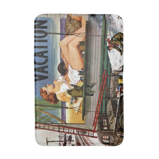 Billboard Painters in Winter van Stevan Dohanos Badmat (Voorkant Verticaal)