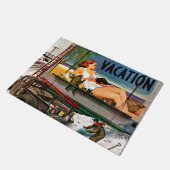 Billboard Painters in Winter van Stevan Dohanos Deurmat (Schuin)