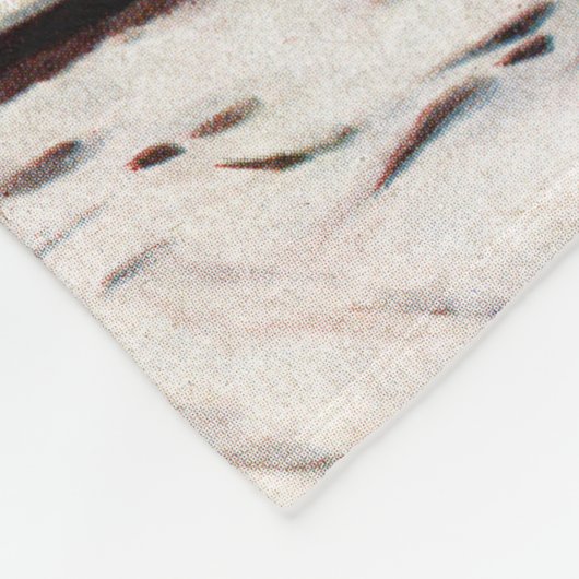 Billboard Painters in Winter van Stevan Dohanos Fleece Deken (Hoek)