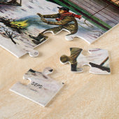 Billboard Painters in Winter van Stevan Dohanos Legpuzzel (Zijkant)