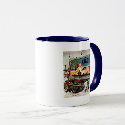 Billboard Painters in Winter van Stevan Dohanos Mok (Voorkant rechts)