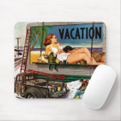 Billboard Painters in Winter van Stevan Dohanos Muismat (Met muis)