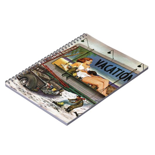 Billboard Painters in Winter van Stevan Dohanos Notitieboek (Linkerzijde)