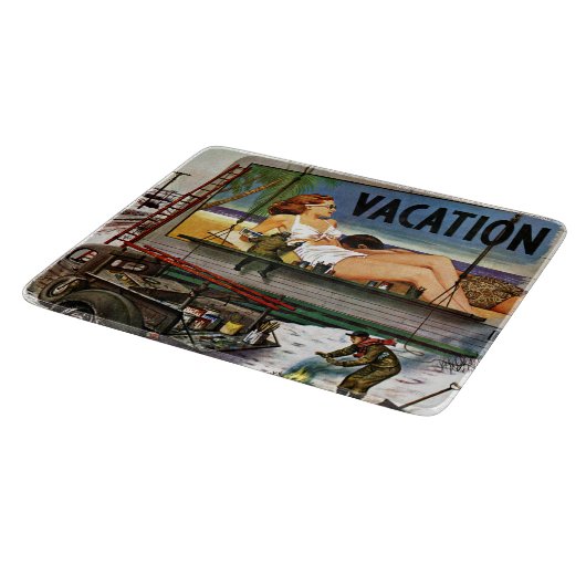 Billboard Painters in Winter van Stevan Dohanos Snijplank (Hoek)