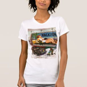 Billboard Painters in Winter van Stevan Dohanos T-shirt