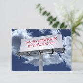 Billboard Sign - 3x5 Verjaardagsfeestuitnodiging Kaart (Staand voorkant)