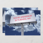 Billboard Sign - Uitnodiging voor verjaardagsfeest (Voorkant / Achterkant)