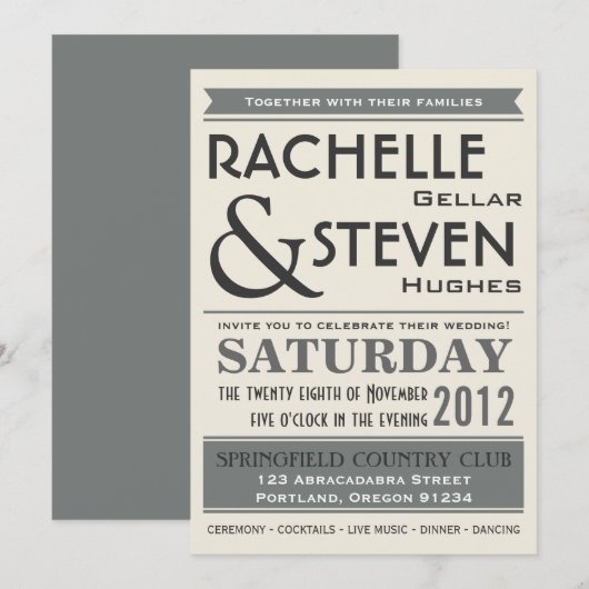 Billboard Wedding Collectie Kaart (Voorkant / Achterkant)