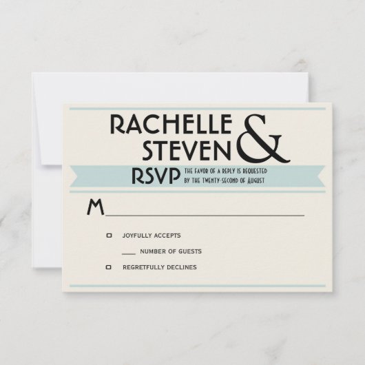 Billboard Wedding RSVP Kaartje (Voorkant)