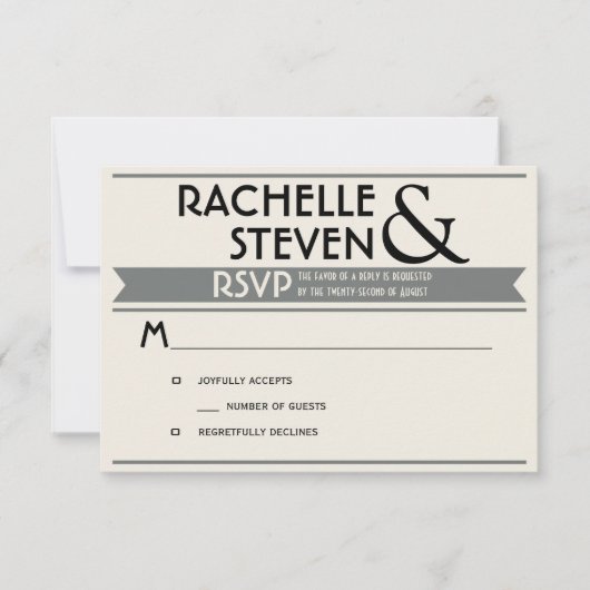 Billboard Wedding RSVP Kaartje (Voorkant)