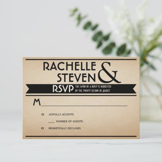 Billboard Wedding RSVP Kaartje (Staand voorkant)