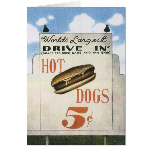  Billboard, werelds grootste drive in hotdogs (Voorkant)