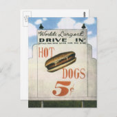  Billboard, werelds grootste drive in hotdogs Briefkaart (Voorkant / Achterkant)