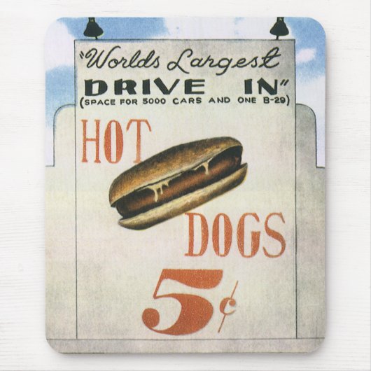  Billboard, werelds grootste drive in hotdogs Muismat (Voorkant)