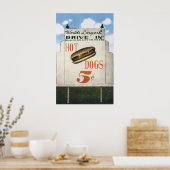  Billboard, werelds grootste drive in hotdogs Poster (Keuken)
