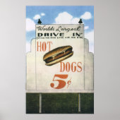  Billboard, werelds grootste drive in hotdogs Poster (Voorkant)