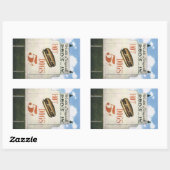 Billboard, werelds grootste drive in hotdogs Rechthoekige Sticker (Vel)