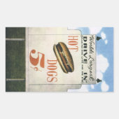 Billboard, werelds grootste drive in hotdogs Rechthoekige Sticker (Voorkant)