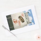 Billboard, werelds grootste drive in hotdogs Rechthoekige Sticker (Envelop)