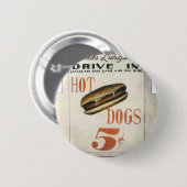  Billboard, werelds grootste drive in hotdogs Ronde Button 5,7 Cm (Voorkant /achterkant)