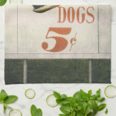  Billboard, werelds grootste drive in hotdogs Theedoek (Gevouwen)