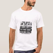 Billboard zwart-wit typografie t-shirt (Voorkant)