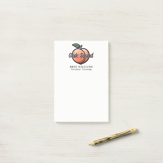 Billen Squad Peach Fitness Workout Post-it® Notes (Op bureau)