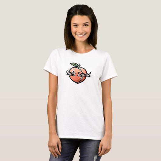 Billen Squad Peach Fitness Workout T-shirt (Voorkant volledig)