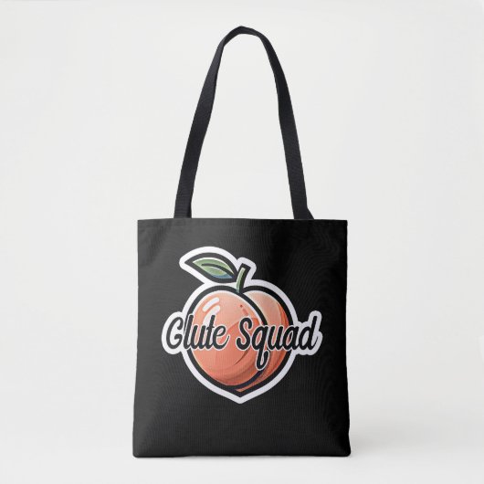 Billen Squad Peach Fitness Workout Tote Bag (Voorkant)