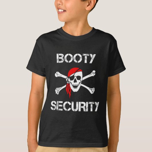 Billenkoekbeveiliging Grappige Schedel Piraat Kled T-shirt (Voorkant)