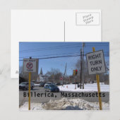 Billerica, Massachusetts Briefkaart (Voorkant / Achterkant)