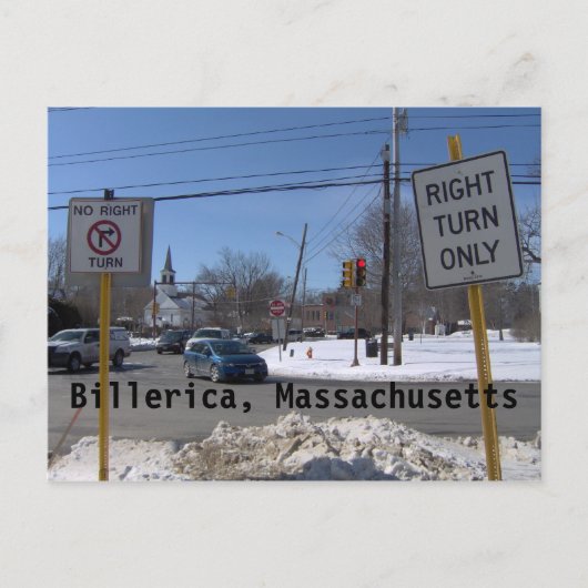 Billerica, Massachusetts Briefkaart (Voorkant)